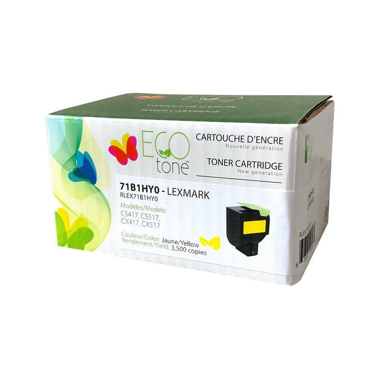 Refurbished LEXMARK 71B1HY0 Yellow Toner Cartridge - Cartouches Certifiées