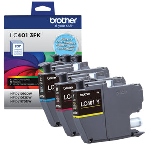 BROTHER LC4013PKS Color 3-Pack Original Inkjet Cartridge - Cartouches Certifiées