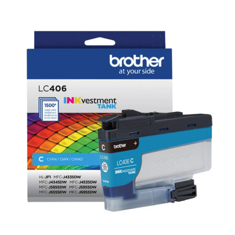 BROTHER LC406CS Cyan Original Inkjet Cartridge - Cartouches Certifiées