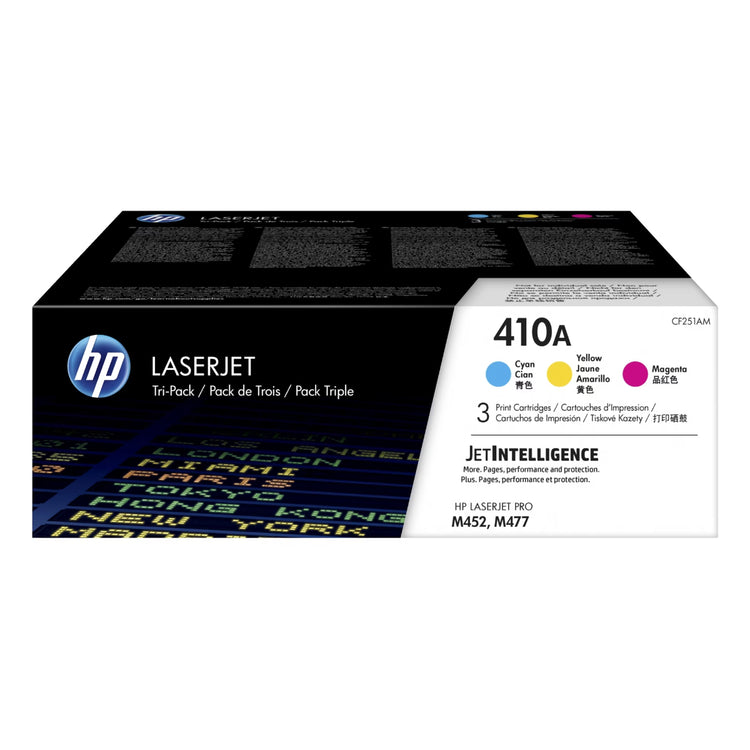 HP CF251AM (410A) 3 Pack Color Original Toner Cartridge - Cartouches Certifiées