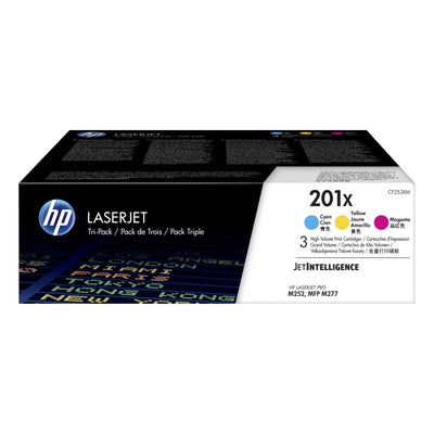 HP CF253XM (201X) 3 Pack Color Original Toner Cartridge - Cartouches Certifiées