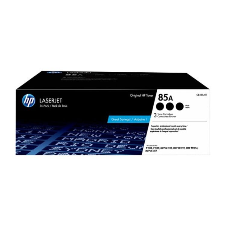 HP CE285AT1 (85A) 3 Pack Black Original Toner Cartridge - Cartouches Certifiées