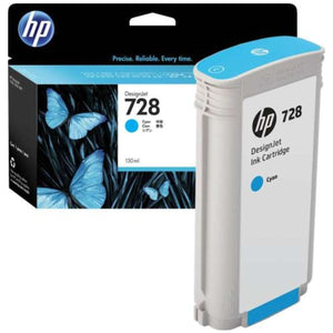 HP 728 - 130 ml (F9J67A) Cyan Original Inkjet Cartridge - Cartouches Certifiées