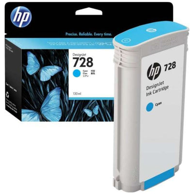HP 728 - 130 ml (F9J67A) Cyan Original Inkjet Cartridge - Cartouches Certifiées