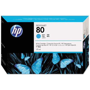 HP 80 - 175ml (C4872A) Cyan Original Inkjet Cartridge - Cartouches Certifiées
