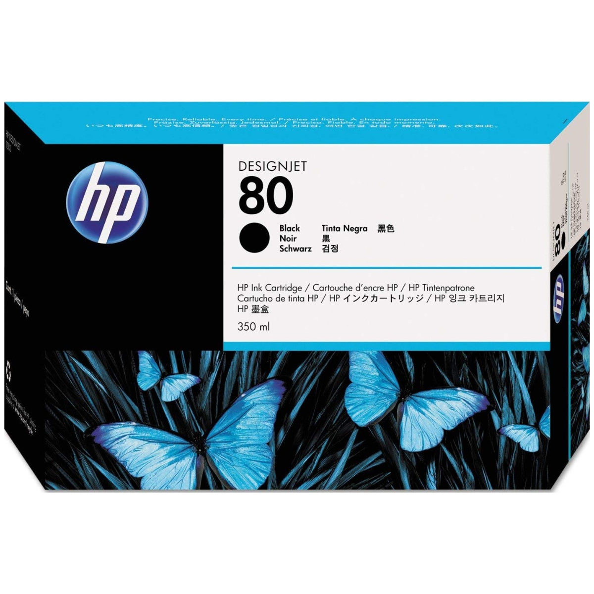 HP 80 - 350ml (C4871A) Black Original Inkjet Cartridge - Cartouches Certifiées