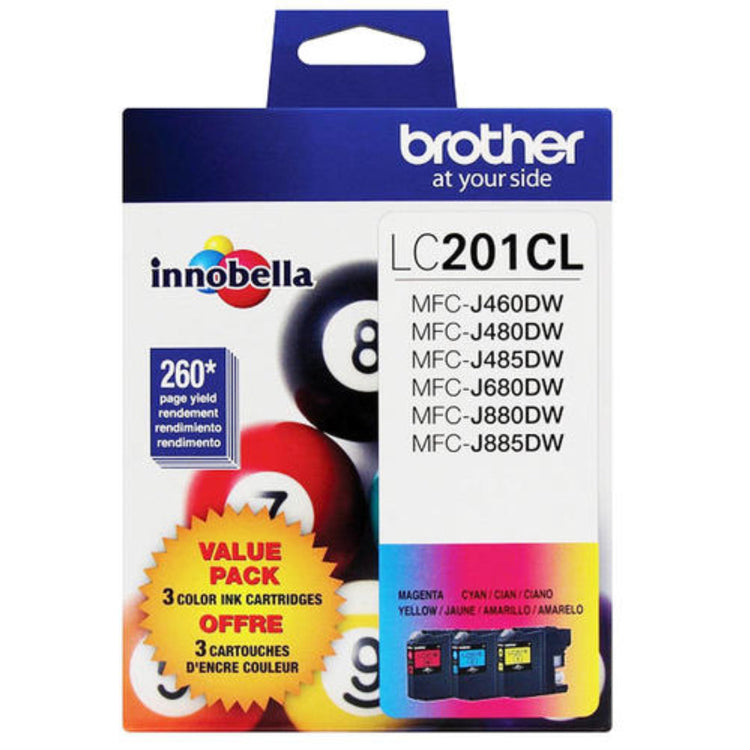 BROTHER LC2013PKS Color 3-Pack Original Inkjet Cartridge - Cartouches Certifiées