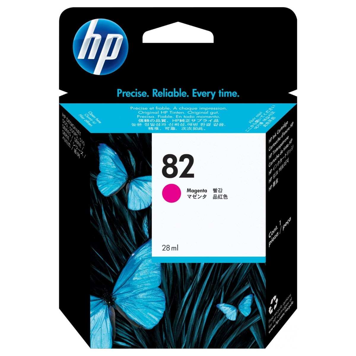 HP 82 - 28ml (CH567A) Magenta Original Inkjet Cartridge - Cartouches Certifiées