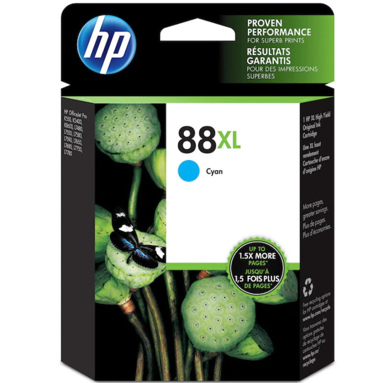 HP 88XL (C9391AN) Cyan Original Inkjet Cartridge - Cartouches Certifiées