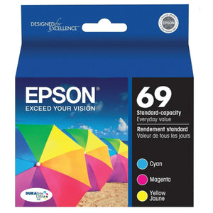 EPSON 69 (T069520-S) Color 3-Pack Original Inkjet Cartridge - Cartouches Certifiées