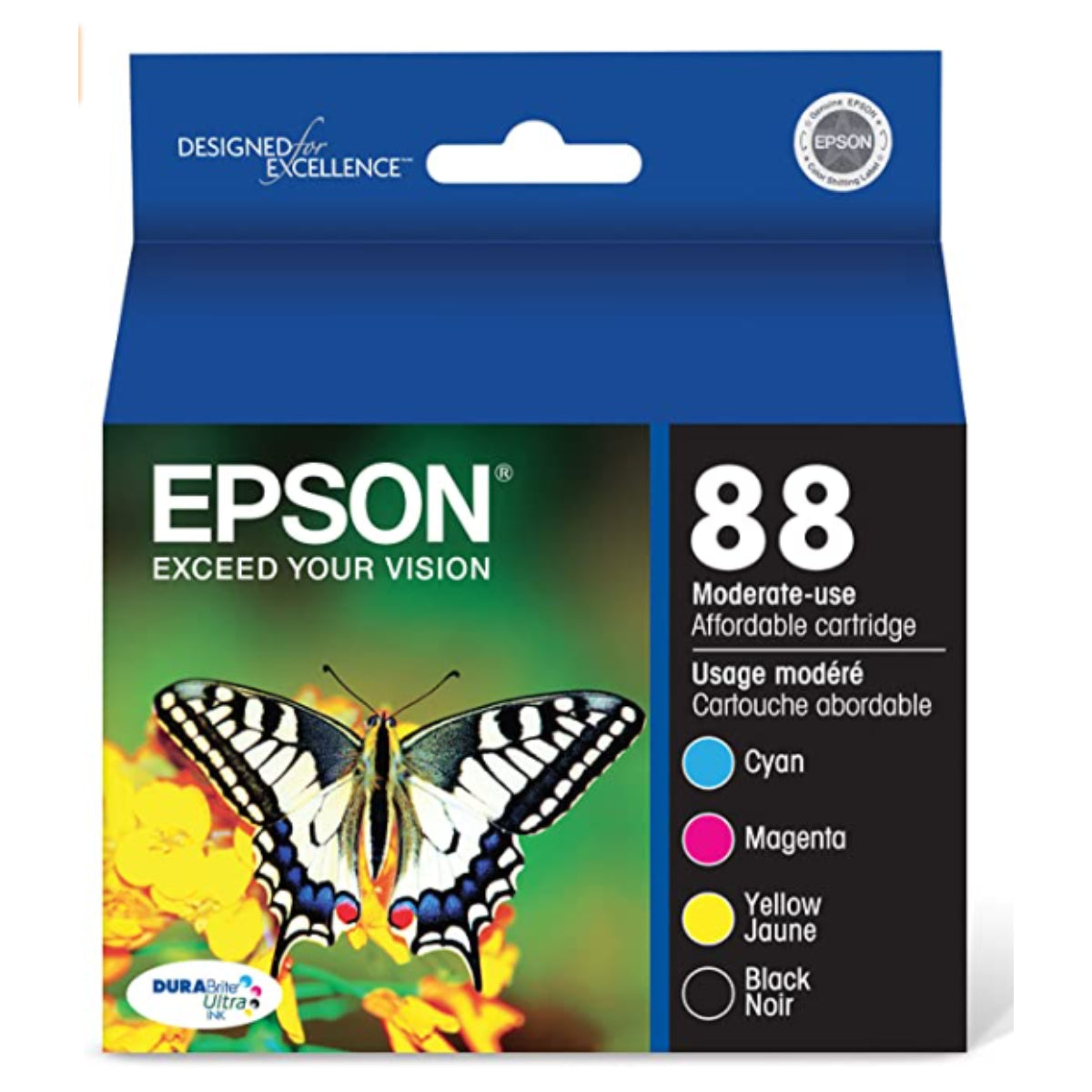 EPSON 88 (T088120-BCS) Combo 4-Pack Original Inkjet Cartridge - Cartouches Certifiées