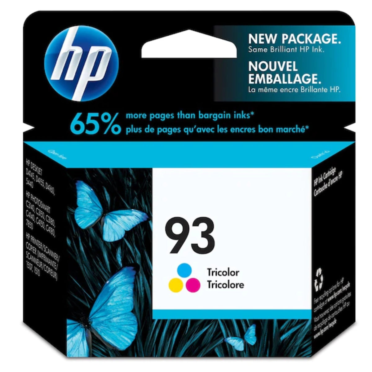HP 93 (C9361WN) Color Original Inkjet Cartridge - Cartouches Certifiées