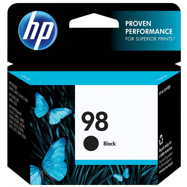 HP 98 (C9364WN) Black Original Inkjet Cartridge - Cartouches Certifiées