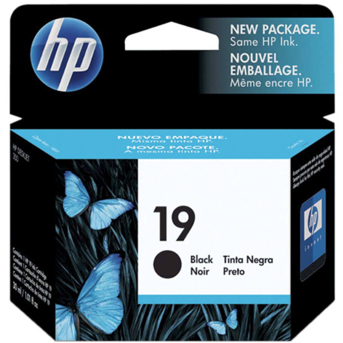 HP 19 (C6628A) Black Original Inkjet Cartridge - Cartouches Certifiées