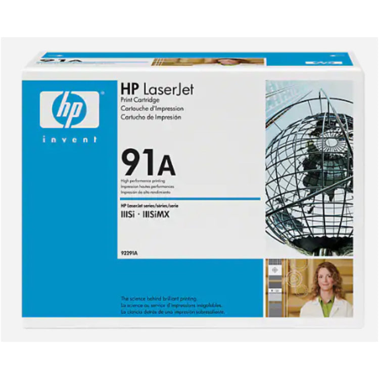 HP 92291A (91A) Black Original Toner Cartridge - Cartouches Certifiées