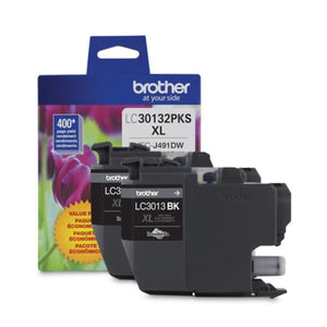 BROTHER LC30132PKS Black 2-Pack Original Inkjet Cartridge - Cartouches Certifiées