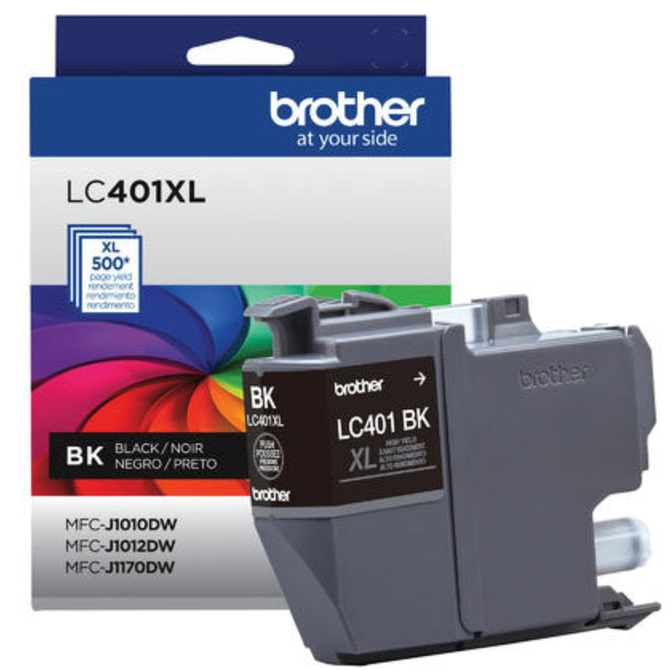 BROTHER LC401XLBK Black Original Inkjet Cartridge - Cartouches Certifiées