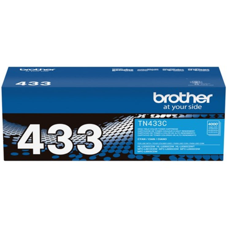 BROTHER TN-433C Cyan Original Toner Cartridge - Cartouches Certifiées