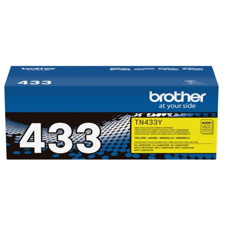 BROTHER TN-433Y Yellow Original Toner Cartridge - Cartouches Certifiées
