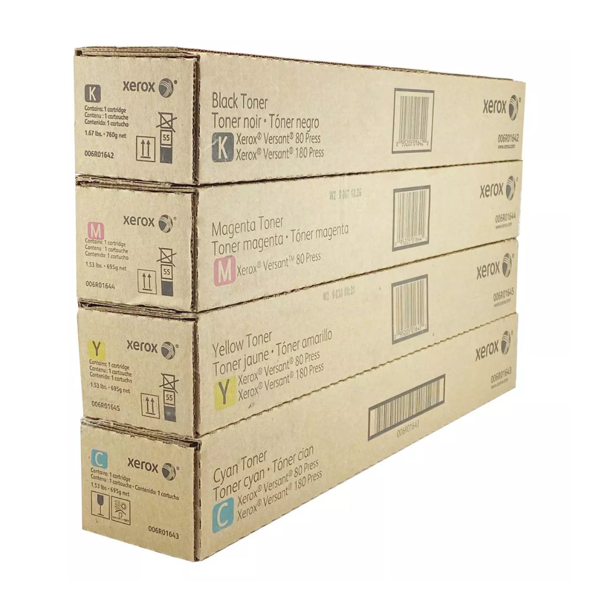 XEROX 006R01642-3-4-5 set of 4  Black and Colors Original Toner Cartridge - Cartouches Certifiées