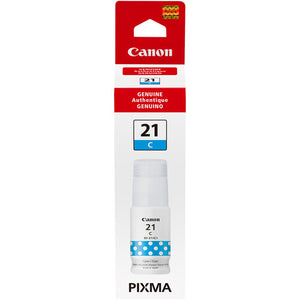 CANON GI-21 (4537C001) Cyan Original Inkjet Cartridge - Cartouches Certifiées