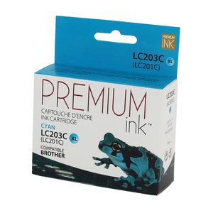Compatible BROTHER LC203C Cyan Inkjet Cartridge Premium Quality - Cartouches Certifiées