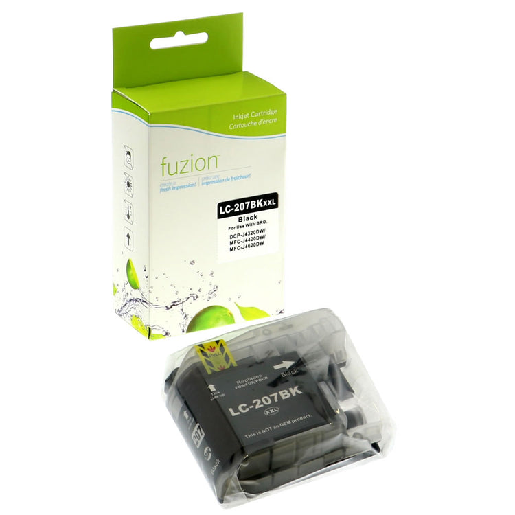 Compatible BROTHER LC207BK Black Inkjet Cartridge Premium Quality - Cartouches Certifiées