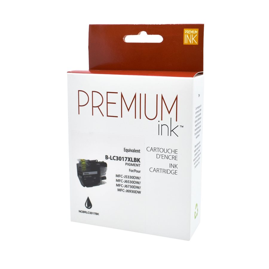 Compatible BROTHER LC3017BK Black Inkjet Cartridge Premium Quality - Cartouches Certifiées