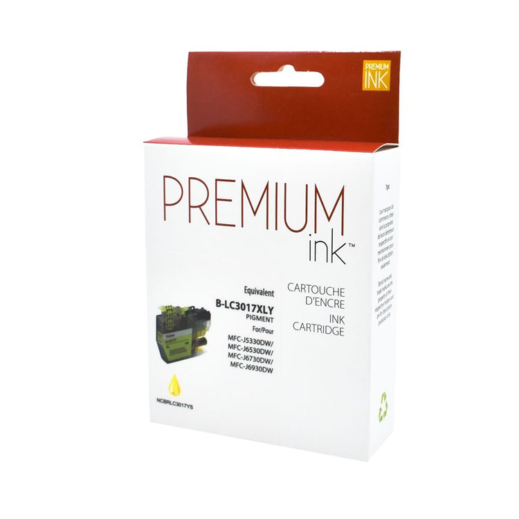 Compatible BROTHER LC3017Y Yellow Inkjet Cartridge Premium Quality - Cartouches Certifiées