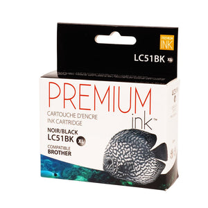 Compatible BROTHER LC51BK Black Inkjet Cartridge Premium Quality - Cartouches Certifiées