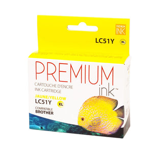 Compatible BROTHER LC51Y Yellow Inkjet Cartridge Premium Quality - Cartouches Certifiées