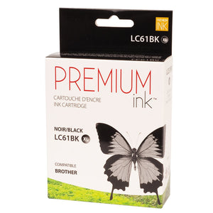 Compatible BROTHER LC61BK Black Inkjet Cartridge Premium Quality - Cartouches Certifiées