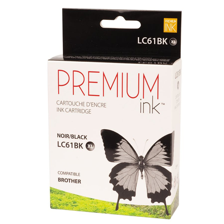 Compatible BROTHER LC61BK Black Inkjet Cartridge Premium Quality - Cartouches Certifiées