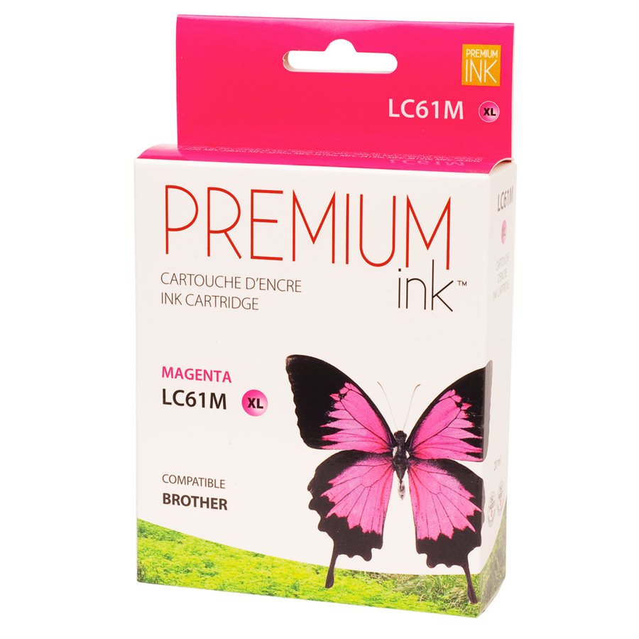 Compatible BROTHER LC61M Magenta Inkjet Cartridge Premium Quality - Cartouches Certifiées