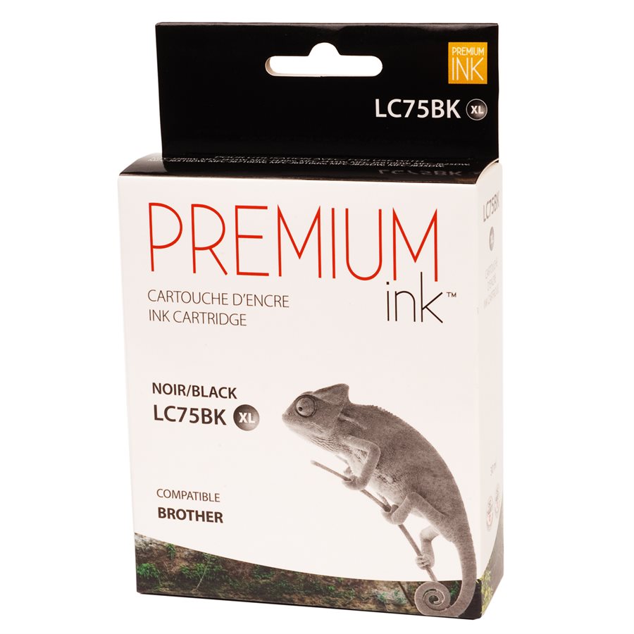 Compatible BROTHER LC75BK Black Inkjet Cartridge Premium Quality - Cartouches Certifiées