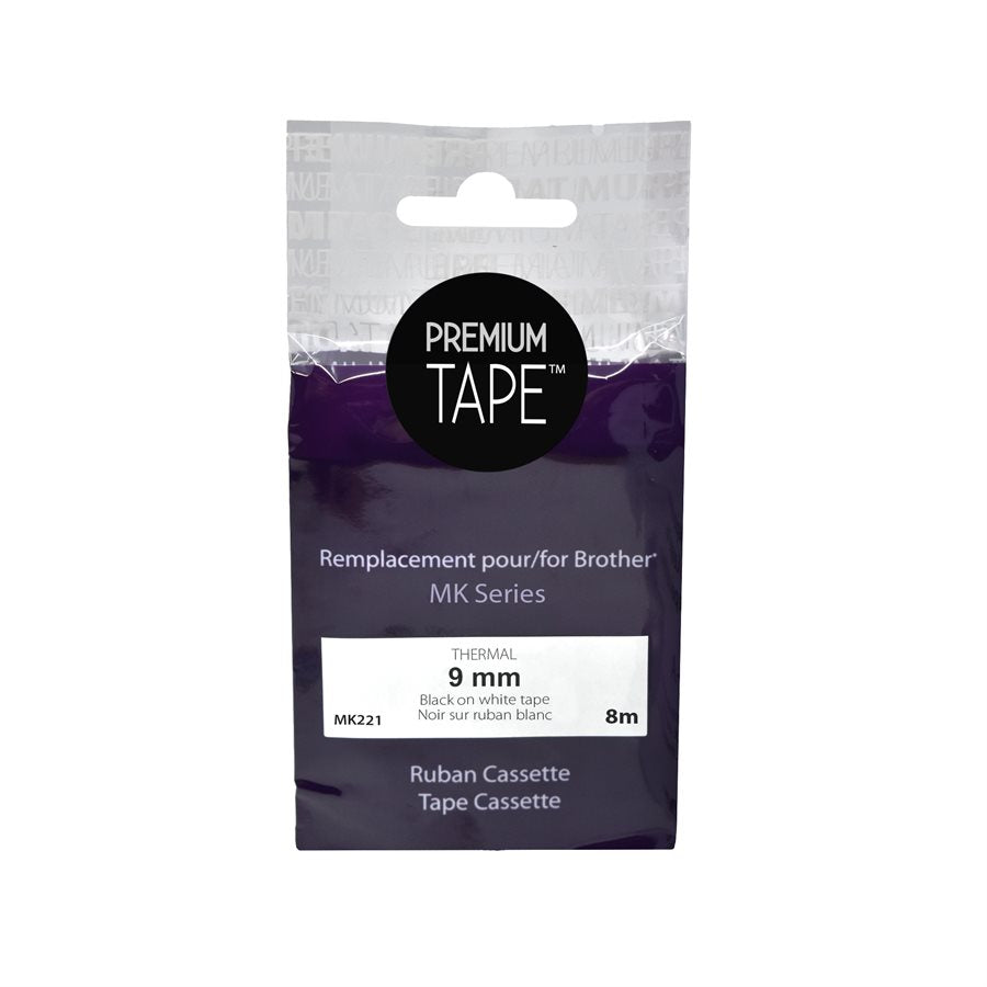 Compatible BROTHER MK221 Black Thermal ribbon Premium Quality  -  Cartouches Certifiées