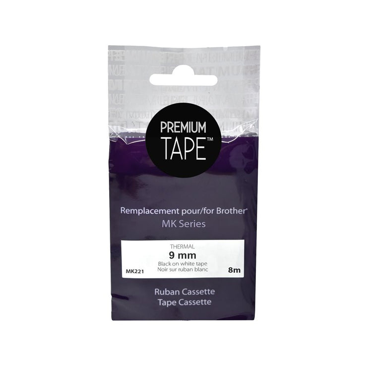Compatible BROTHER MK221 Black Thermal ribbon Premium Quality  -  Cartouches Certifiées