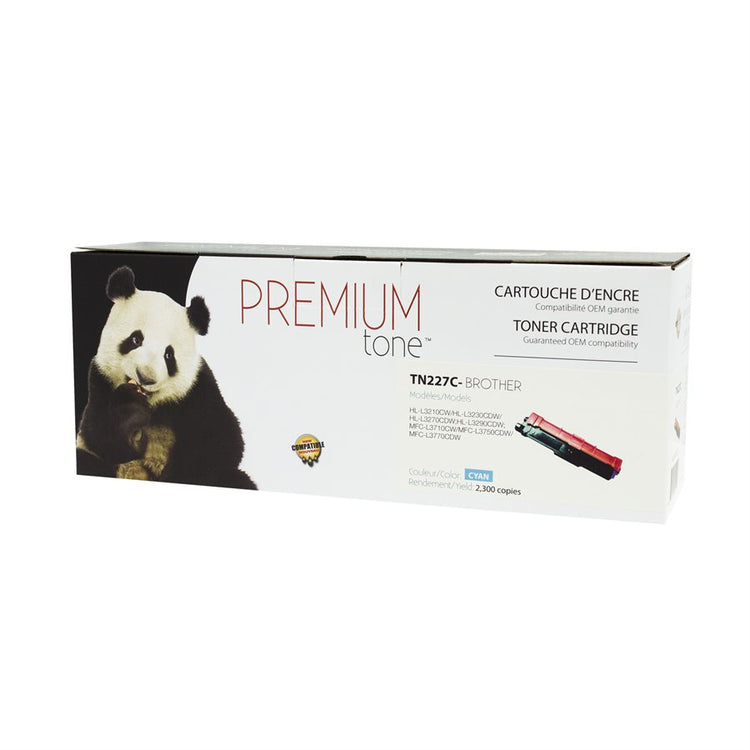 Compatible BROTHER TN-227C Cyan Toner Cartridge Premium Quality - Cartouches Certifiées