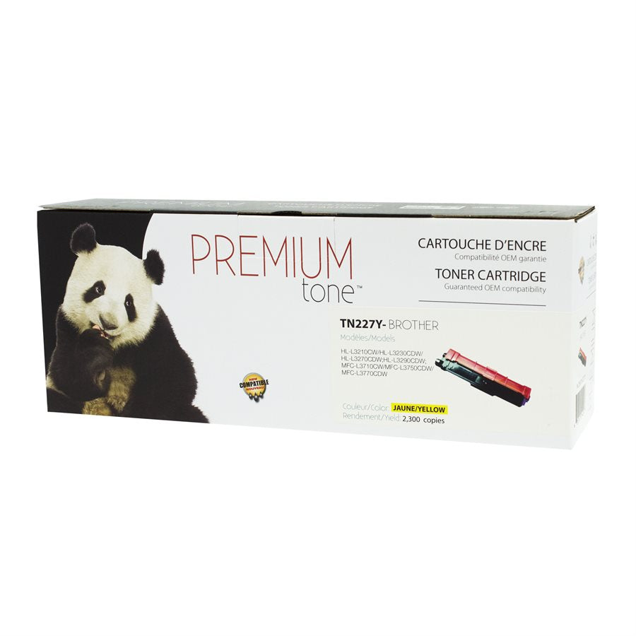 Compatible BROTHER TN-227Y Yellow Toner Cartridge Premium Quality - Cartouches Certifiées