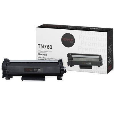 Compatible BROTHER TN-760 Black Toner Cartridge Premium Quality - Cartouches Certifiées