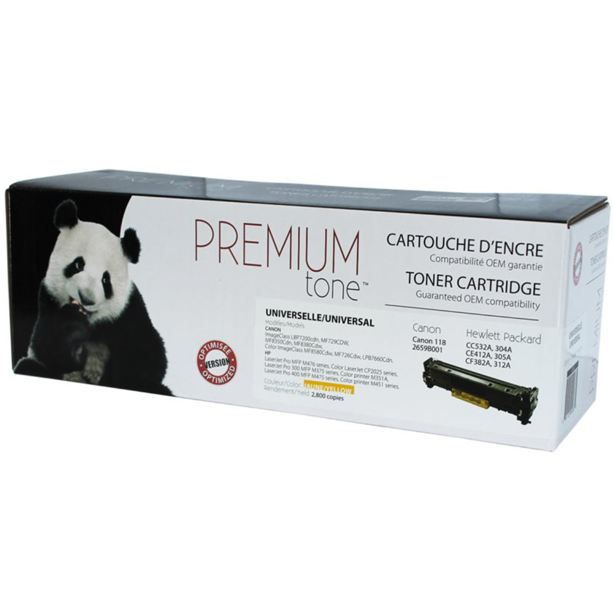 Compatible CANON 118 (2659B001) Yellow Toner Cartridge Premium Quality - Cartouches Certifiées