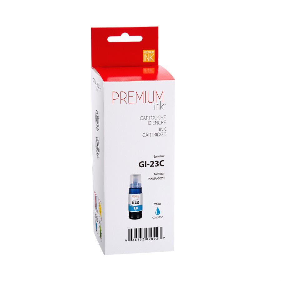Compatible CANON GI-23 - 57ml (4670C001) Cyan Inkjet Cartridge Premium Quality - Cartouches Certifiées
