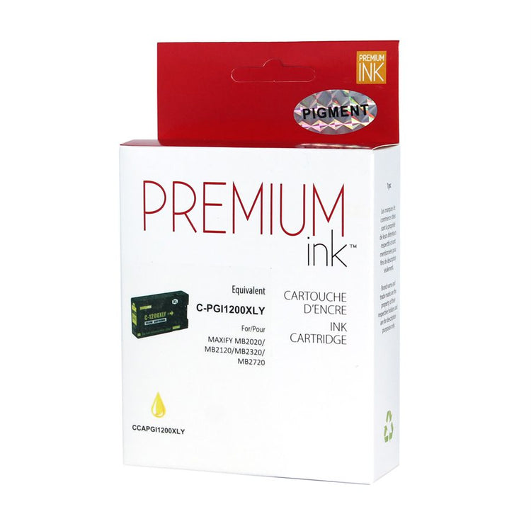 Compatible CANON PGI-1200XL (9198B001) Yellow Inkjet Cartridge Premium Quality - Cartouches Certifiées