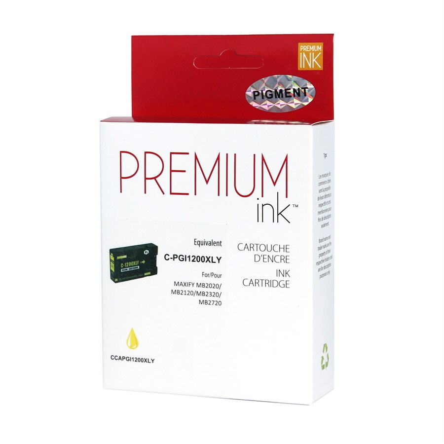 Compatible CANON PGI-1200XL (9198B001) Yellow Inkjet Cartridge Premium Quality - Cartouches Certifiées