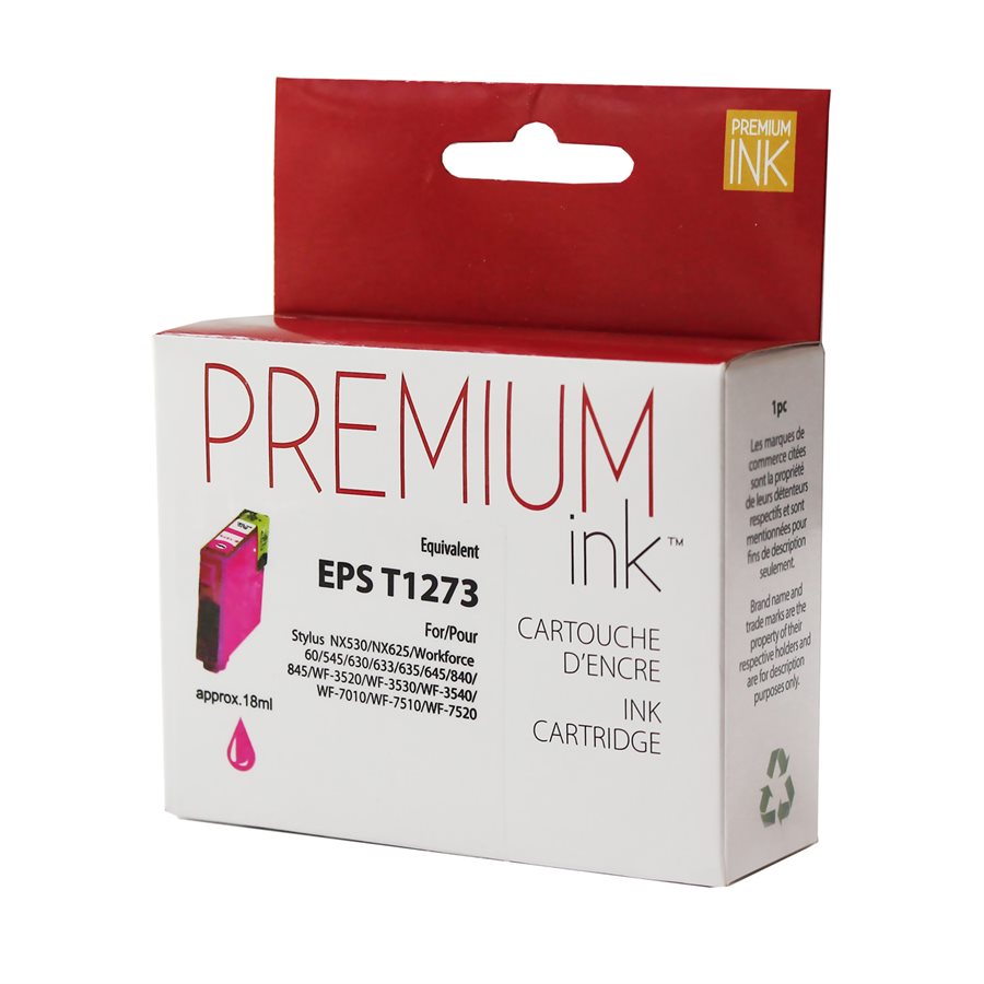 Compatible EPSON T127 (T127320-S) Magenta Inkjet Cartridge Premium Quality - Cartouches Certifiées