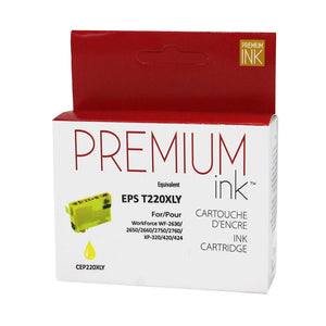 Compatible EPSON T220XL (T220XL420-S) Yellow Inkjet Cartridge Premium Quality - Cartouches Certifiées