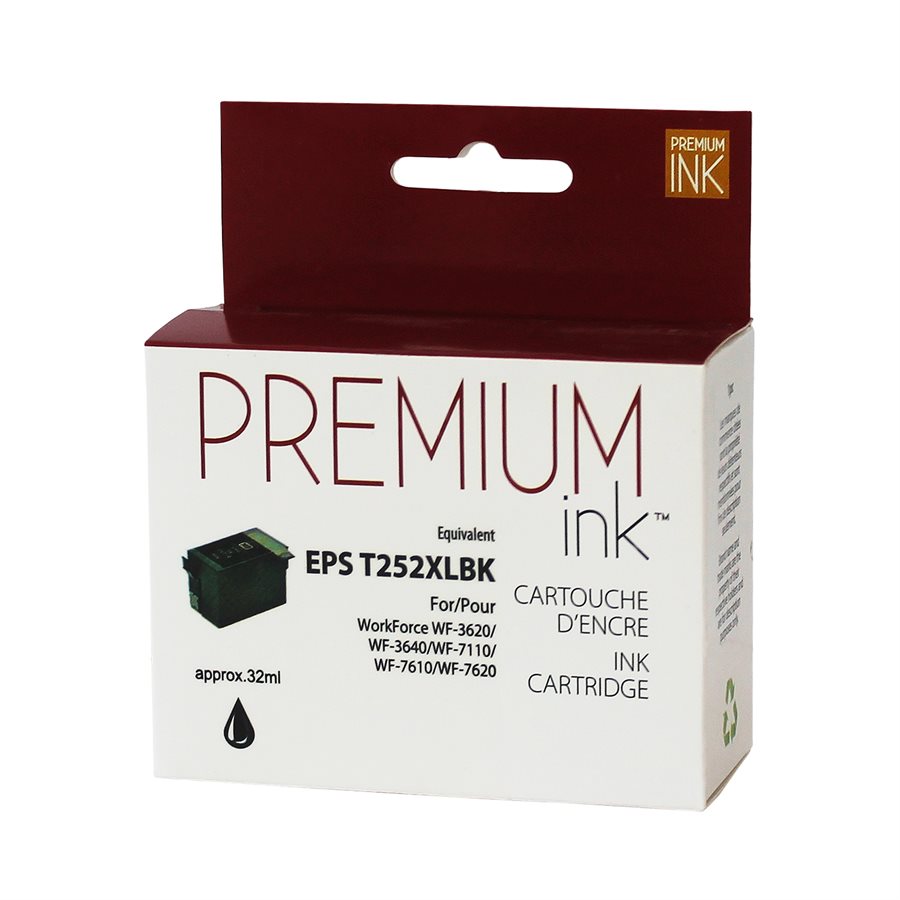 Compatible EPSON T252XL (T252XL120-S) Black Inkjet Cartridge Premium Quality - Cartouches Certifiées