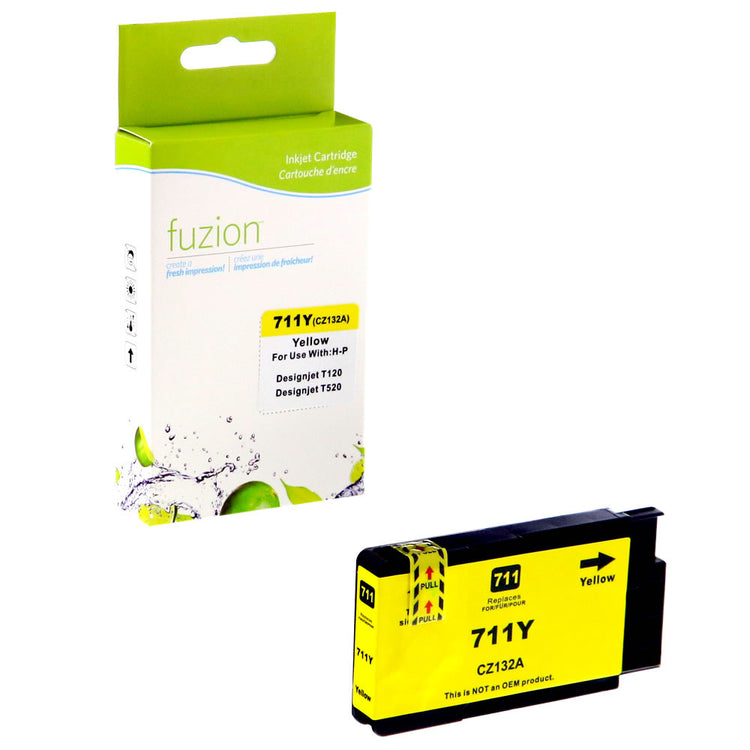 Compatible HP 711 - 29ml (CZ132A) Yellow Inkjet Cartridge - Cartouches Certifiées