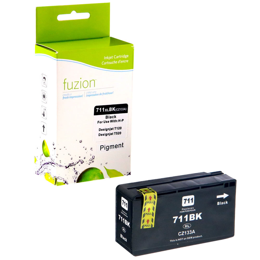 Compatible HP 711-80ml (CZ133A) Black Inkjet Cartridge - Cartouches Certifiées