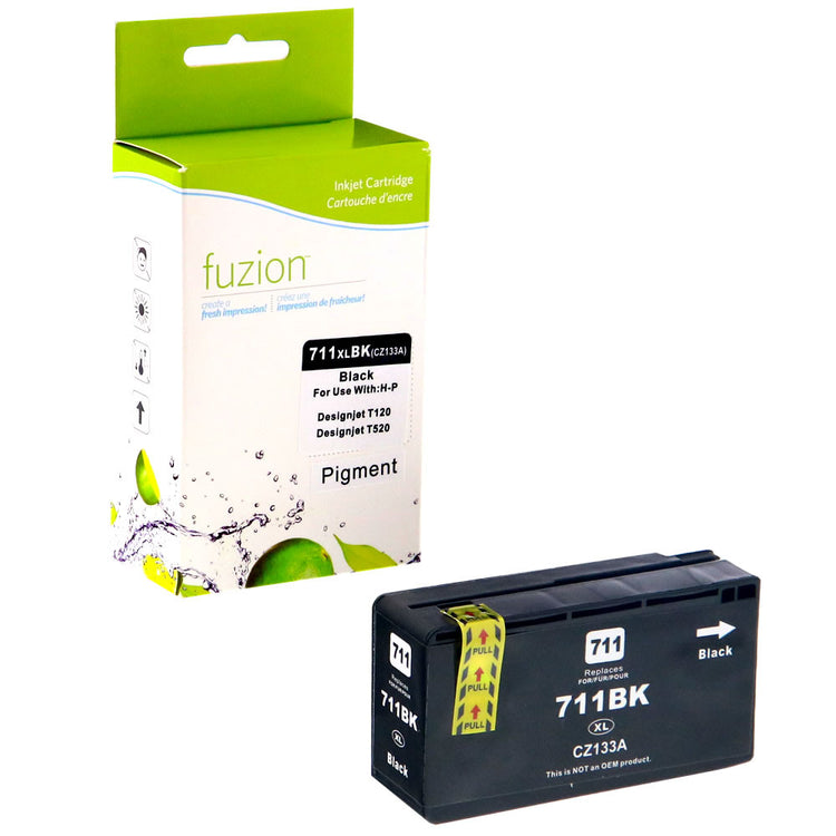 Compatible HP 711-80ml (CZ133A) Black Inkjet Cartridge - Cartouches Certifiées